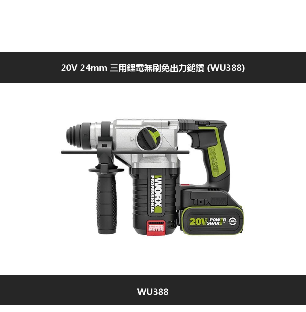 20V 24mm )PROFESSIONALWORXMOTORPOWERWU388