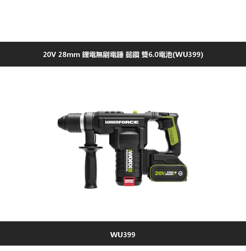 20V 28mm  WU399)HAMMERFORCEPROFESSIONALWORXMOTORWU399